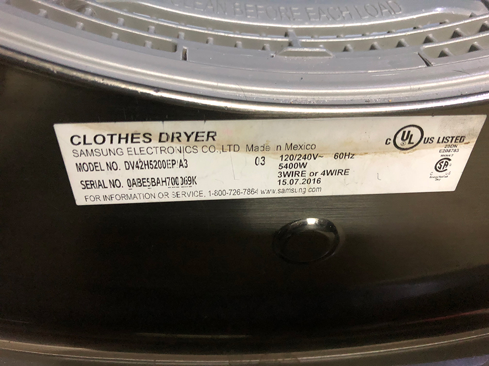 ᐉ Clothes Dryer Samsung DV42H5200EP/A3 — tumble dryer stopped